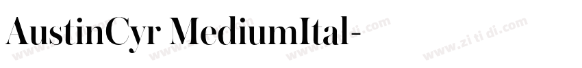 AustinCyr MediumItal字体转换